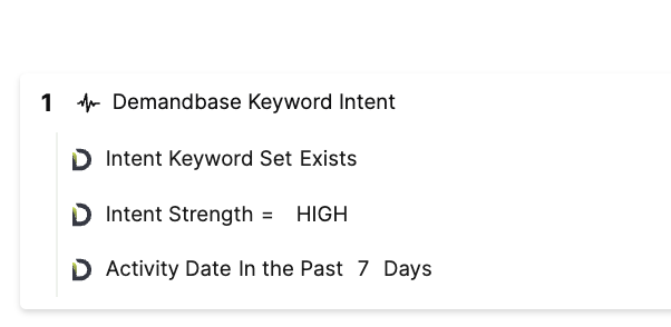 Keyword Intent DB1 Setup